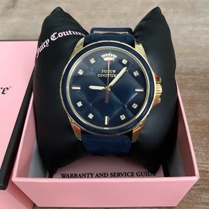 Juicy Couture Stella navy blue quilted watch